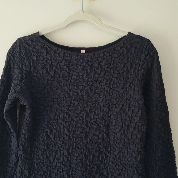 Sno Skins Long Sleeve Top Women's Medium Navy Blue Minimalist Comfy Neutral - Picture 2 of 10